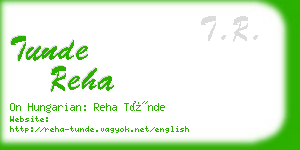 tunde reha business card